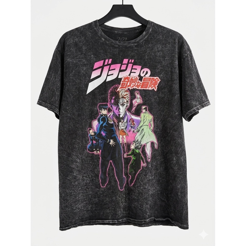 JoJo's Bizarre Adventure Diamond Is Unbreakable Acid Wash Graphic Tee Shirt M